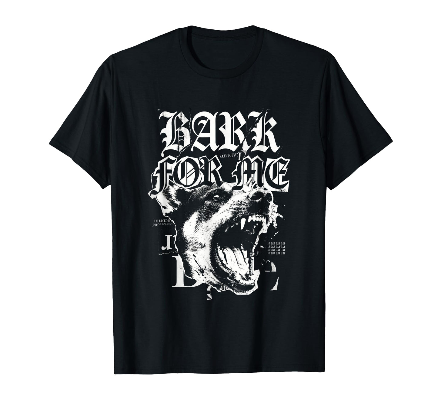 Bark for Me Snarling Wolf Gothic Grunge Edgy Aesthetic T-Shirt