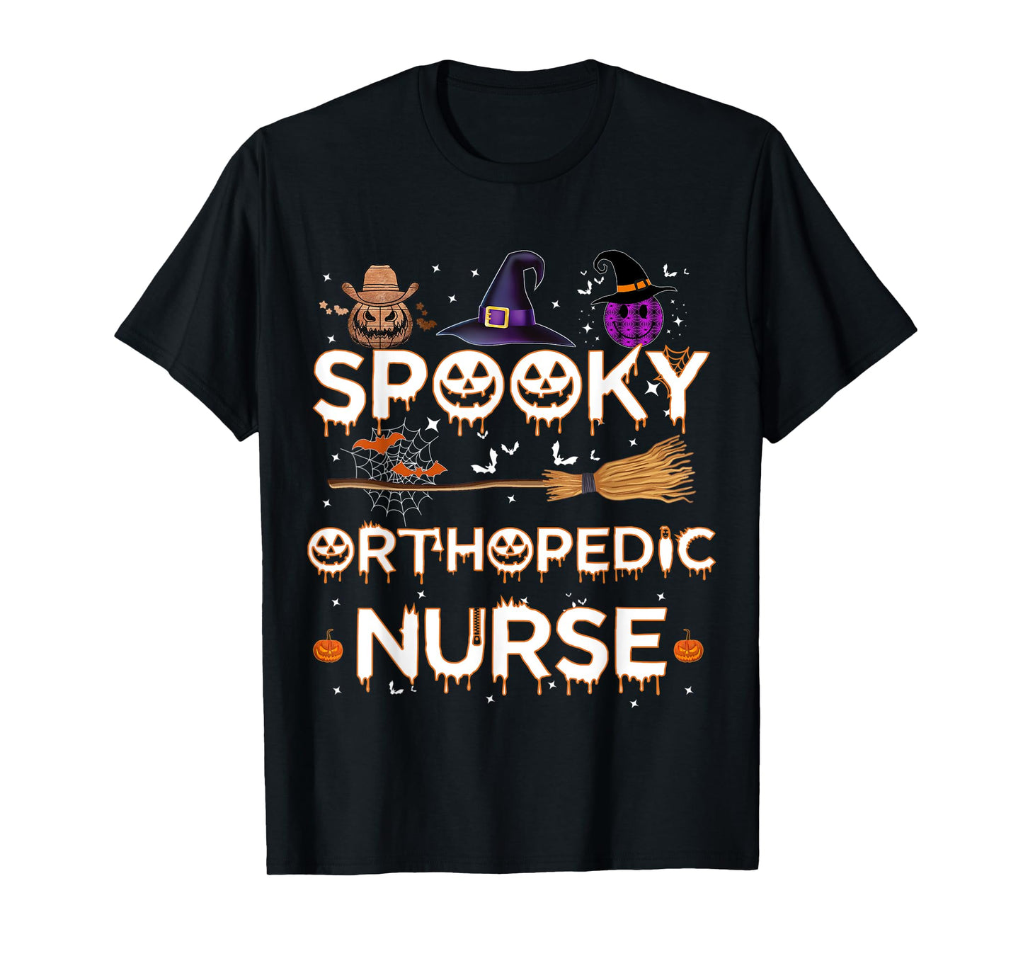 Orthopedic Nurse Halloween Costume Pumpkin Orthopedic Nurse T-Shirt
