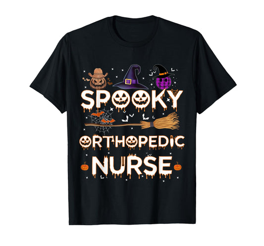 Orthopedic Nurse Halloween Costume Pumpkin Orthopedic Nurse T-Shirt