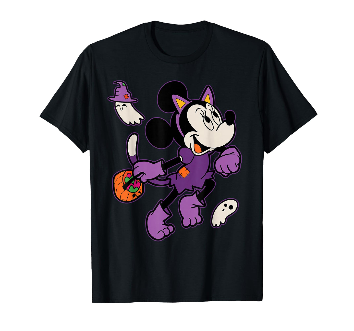 Disney Minnie Mouse in Cat Costume Spooky Cute Halloween T-Shirt