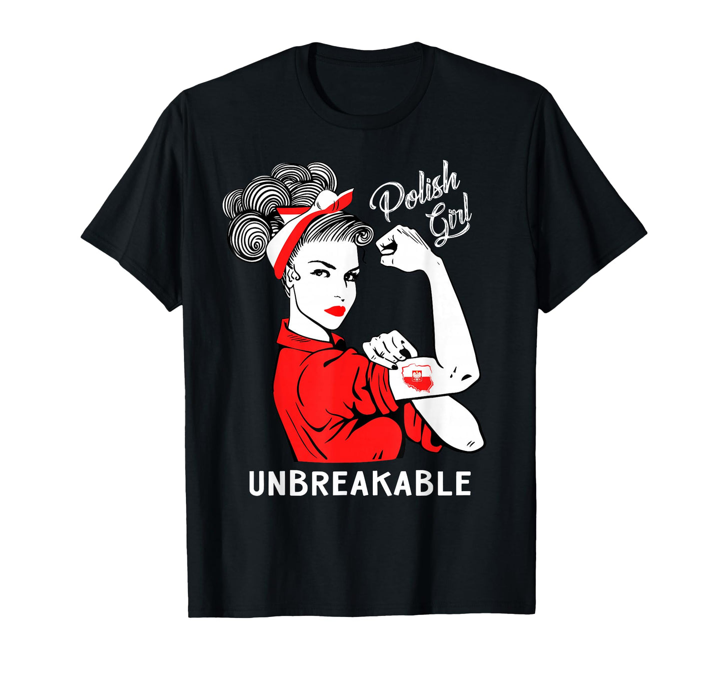 Polish Girl Unbreakable T-Shirt Heritage Poland Flag Gift T-Shirt