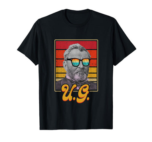 U.G. President Ulysses S. Grant Retro Patriotic USA July 4th T-Shirt