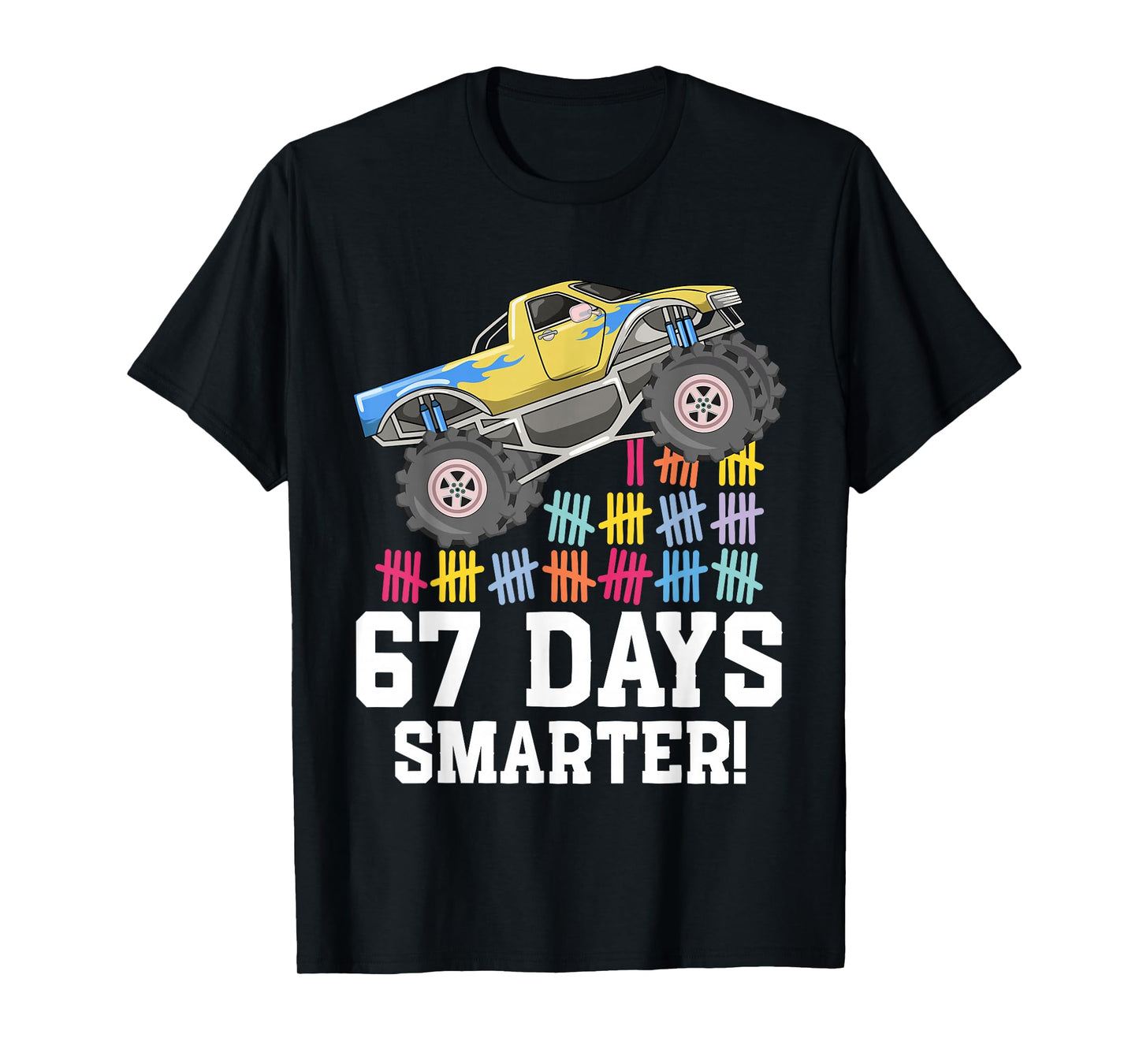 67 Days of School Monster Truck 67th Day of School Boys T-Shirt