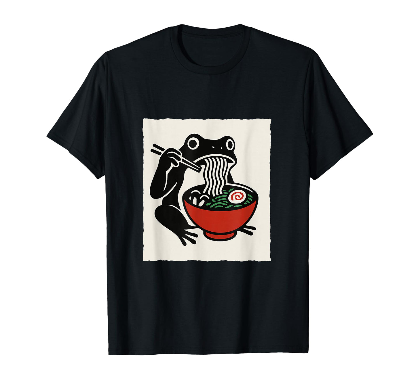 Funny Frog Ramen Apparel for Anime Lovers T-Shirt