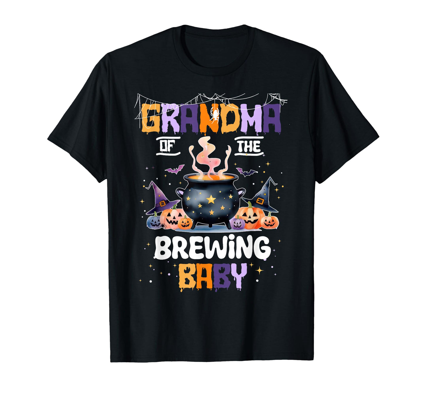 Grandma of The Brewing Baby Boo Ghost Halloween Baby Shower T-Shirt