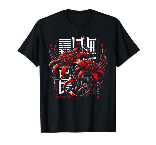 Spider Lily Soft Grunge Anime Dark Floral Aesthetic Art T-Shirt