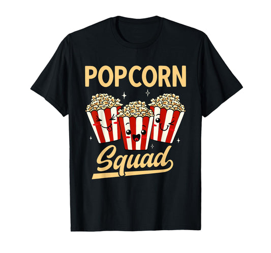 Popcorn Squad Movie Night Snack Popcorn T-Shirt