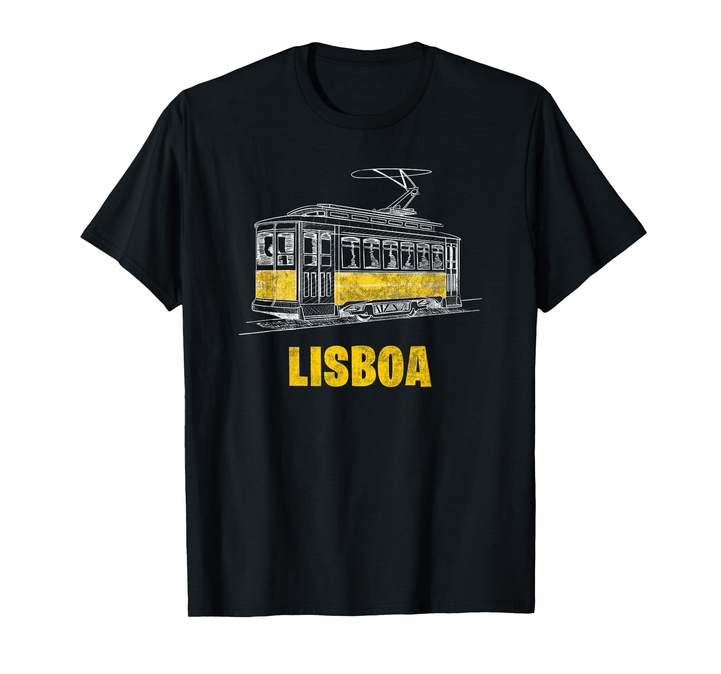 Vintage Lisbon Cable Car Shirt Portugal Travel Tram T-Shirt