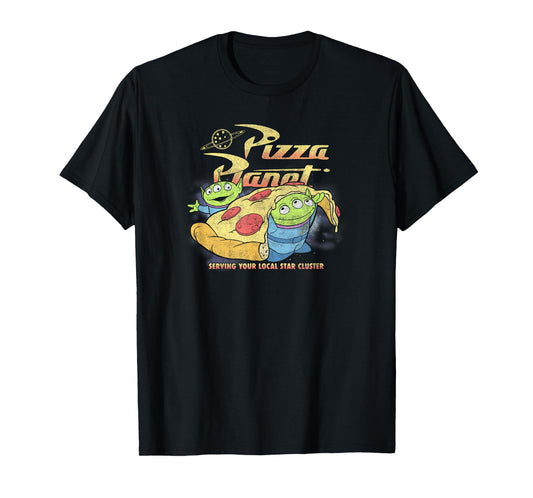 Disney Pixar Toy Story Aliens & Pizza Planet T-Shirt