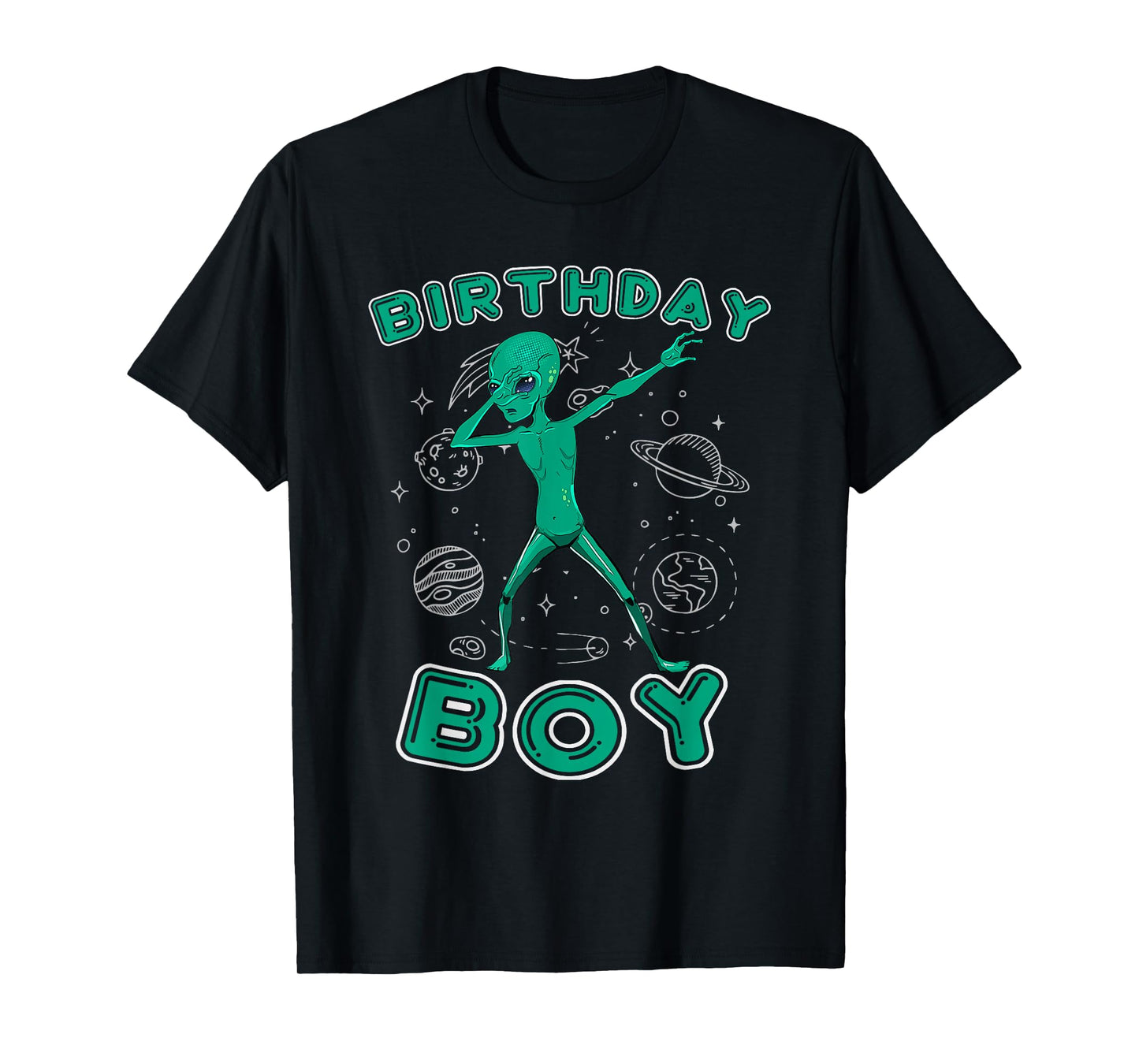 Funny Alien Birthday Boy Tween Teen Boys Kids Youth Men T-Shirt
