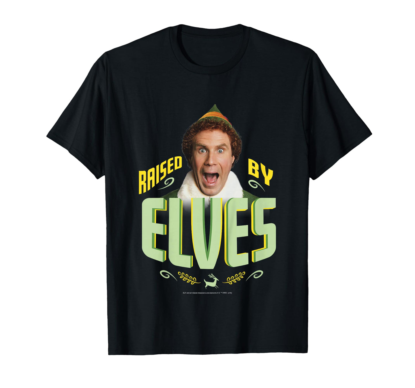 Kids Elf Buddy Raised By Elves Screaming Portrait T-Shirt