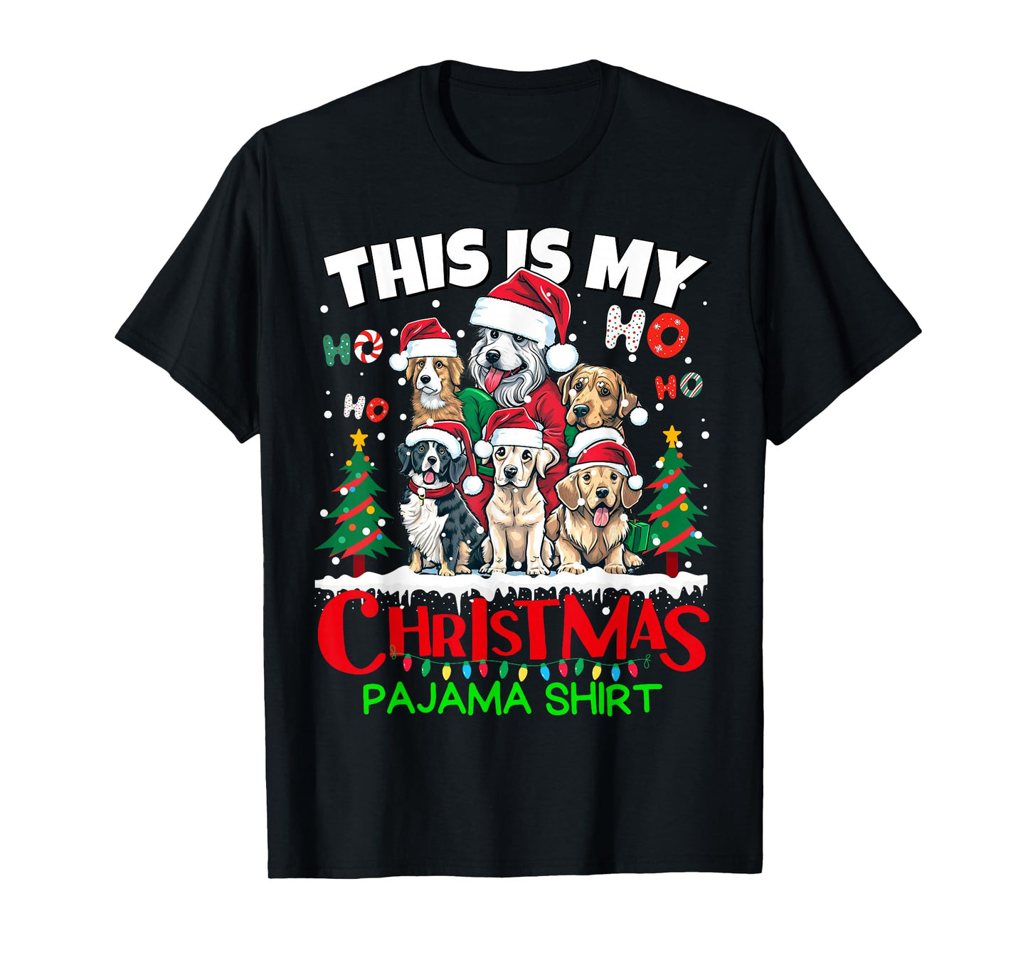 This is my Christmas Pajama shirt Puppy Dogs Santa for Kids T-Shirt
