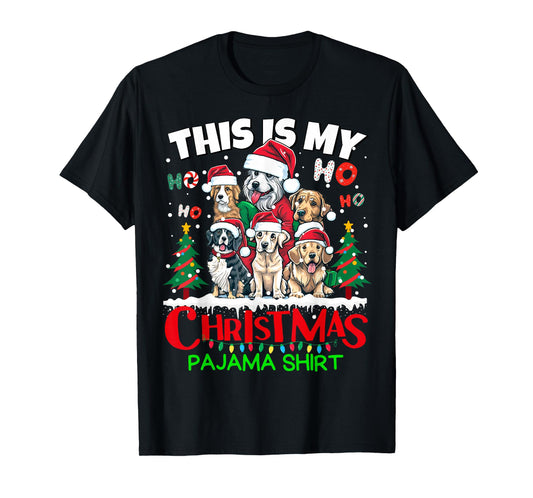 This is my Christmas Pajama shirt Puppy Dogs Santa for Kids T-Shirt