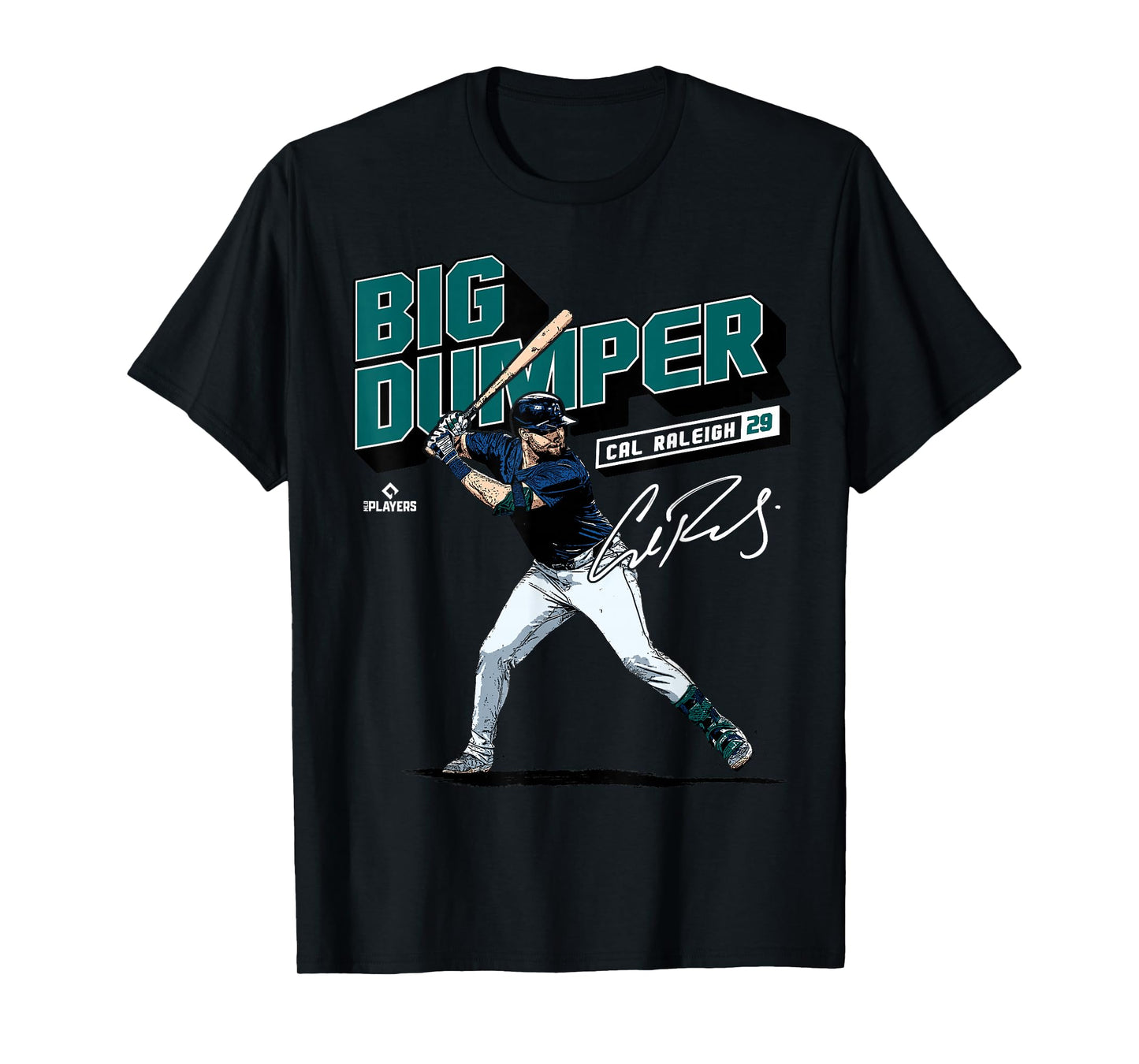 Cal Raleigh | Seattle MLB Baseball Players | MLBCRA205M T-Shirt