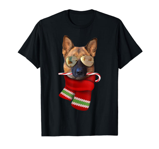 German Shepherd shirt Christmas Gift Dog Lovers Sunglasses T-Shirt