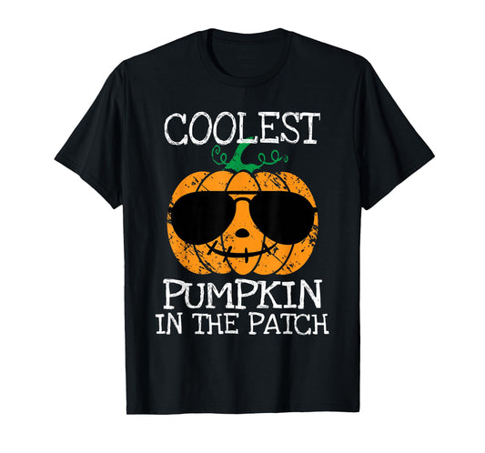 Kids Coolest Pumpkin In The Patch Halloween Boys Girls Teens T-Shirt