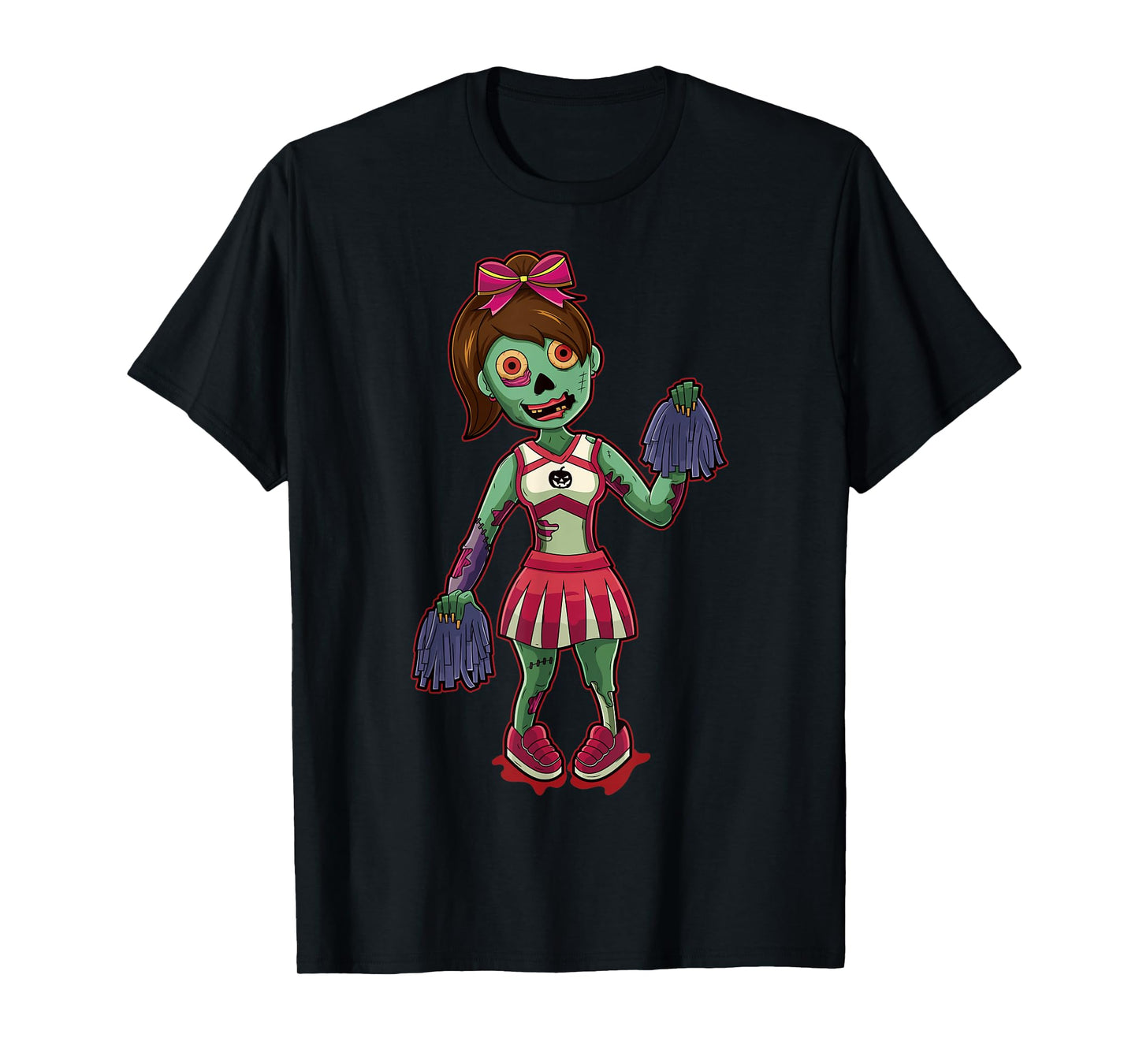 Zombie Girl Cheerleader Halloween Gift T-Shirt