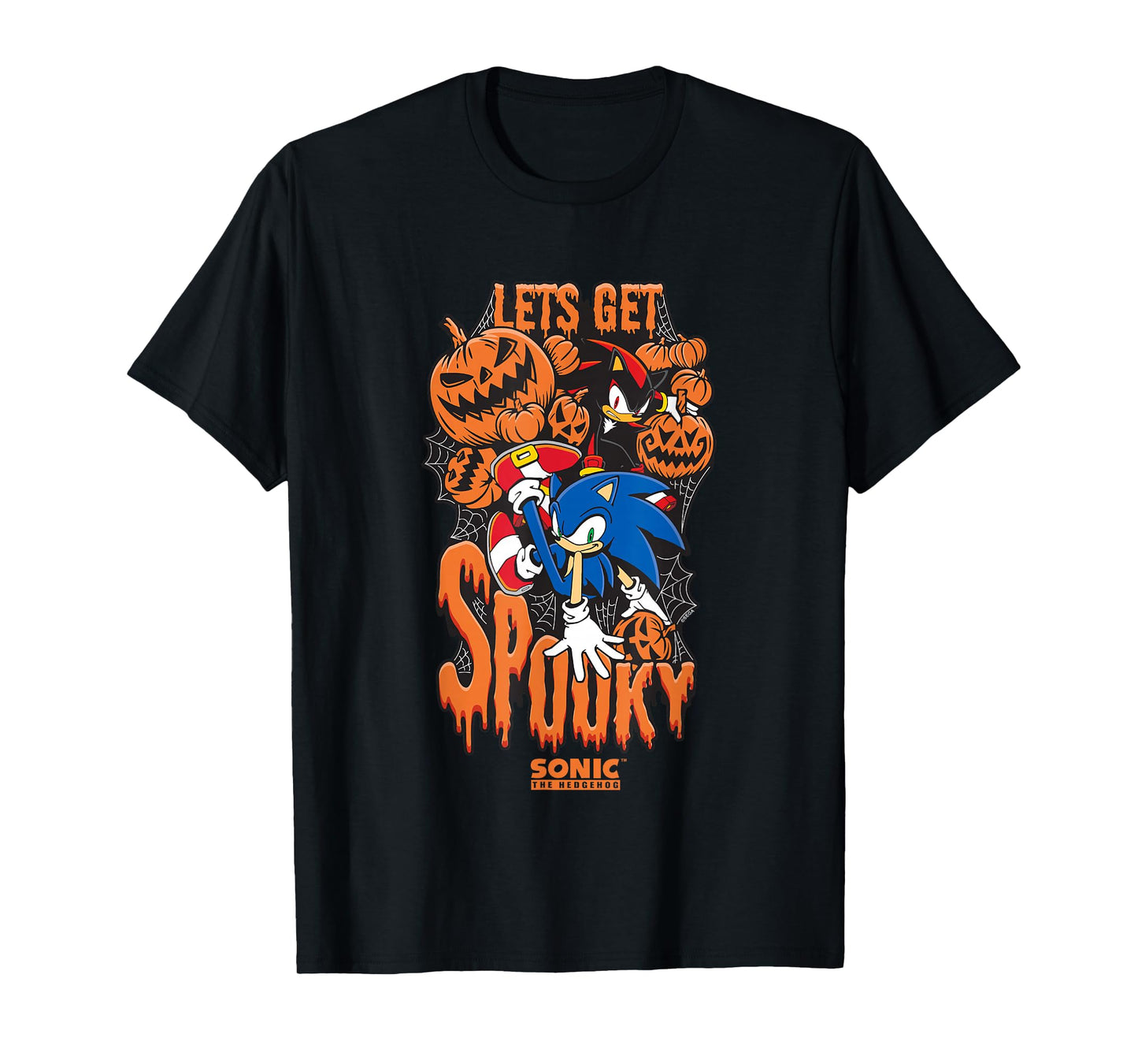 Sonic The Hedgehog Halloween Let's Get Spooky Sonic & Shadow T-Shirt