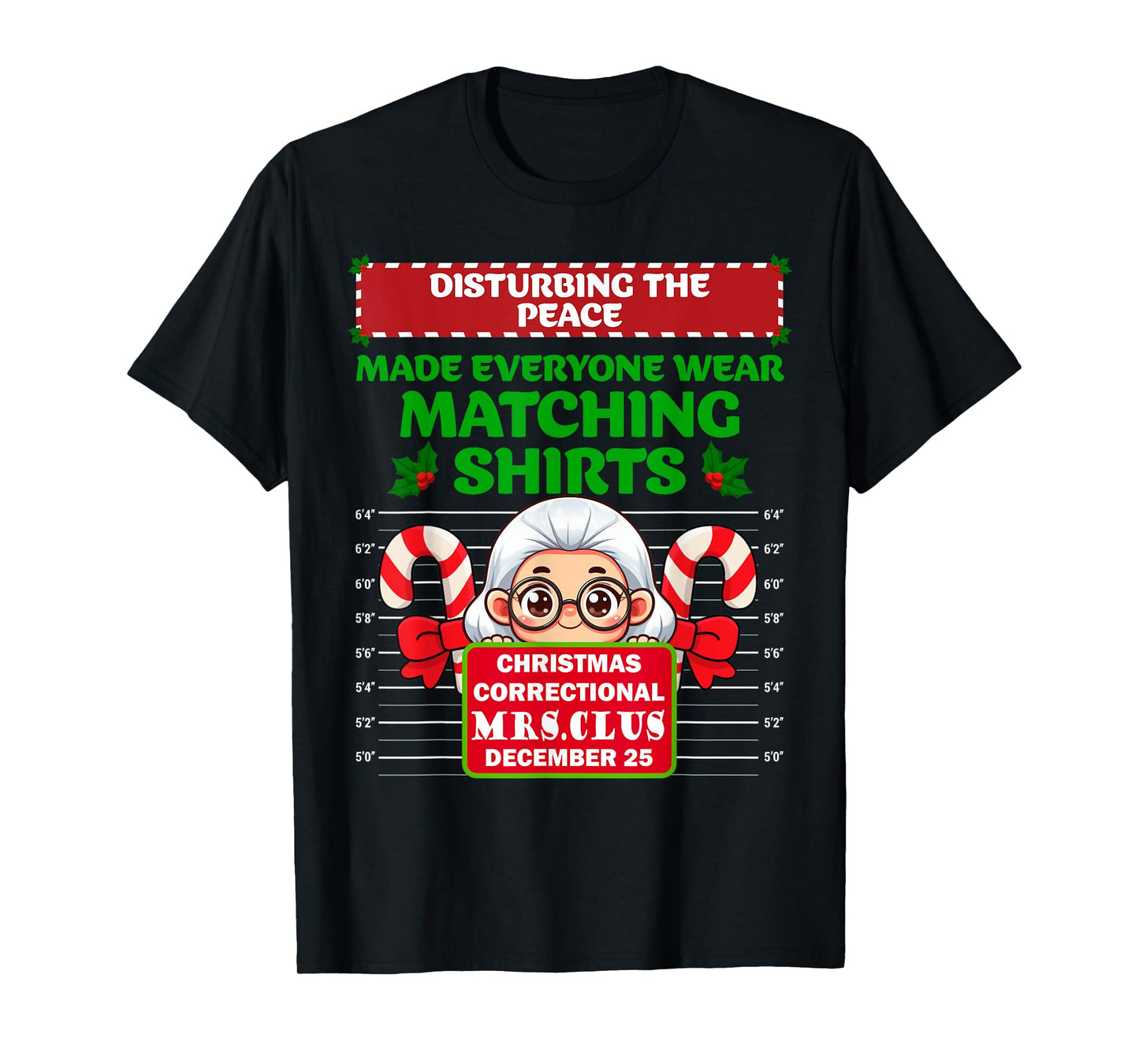 Funny Characters Inmate Christmas Matching Family Group Sets T-Shirt