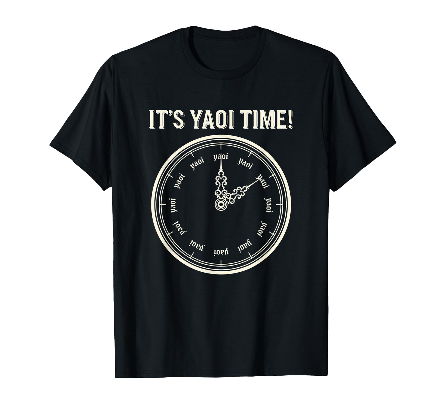 Anime Yaoi Clock, It's Yaoi Time! BL Otaku Manga Fan Design T-Shirt
