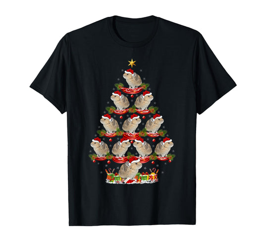 Pika Lover Xmas Holiday Santa Pika Christmas Tree T-Shirt