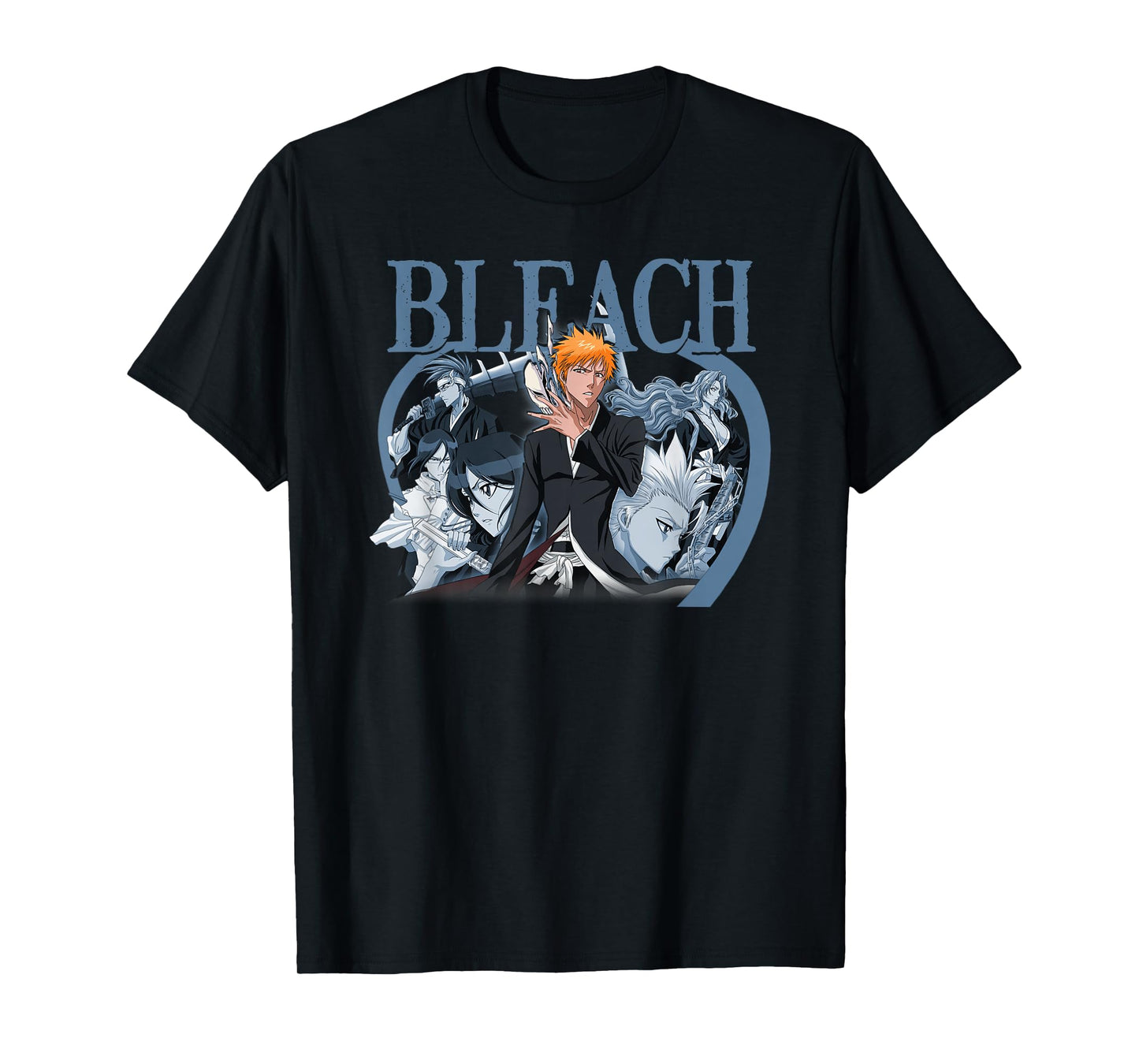 Bleach Ichigo with Blue Toned Group Color Anime T-Shirt