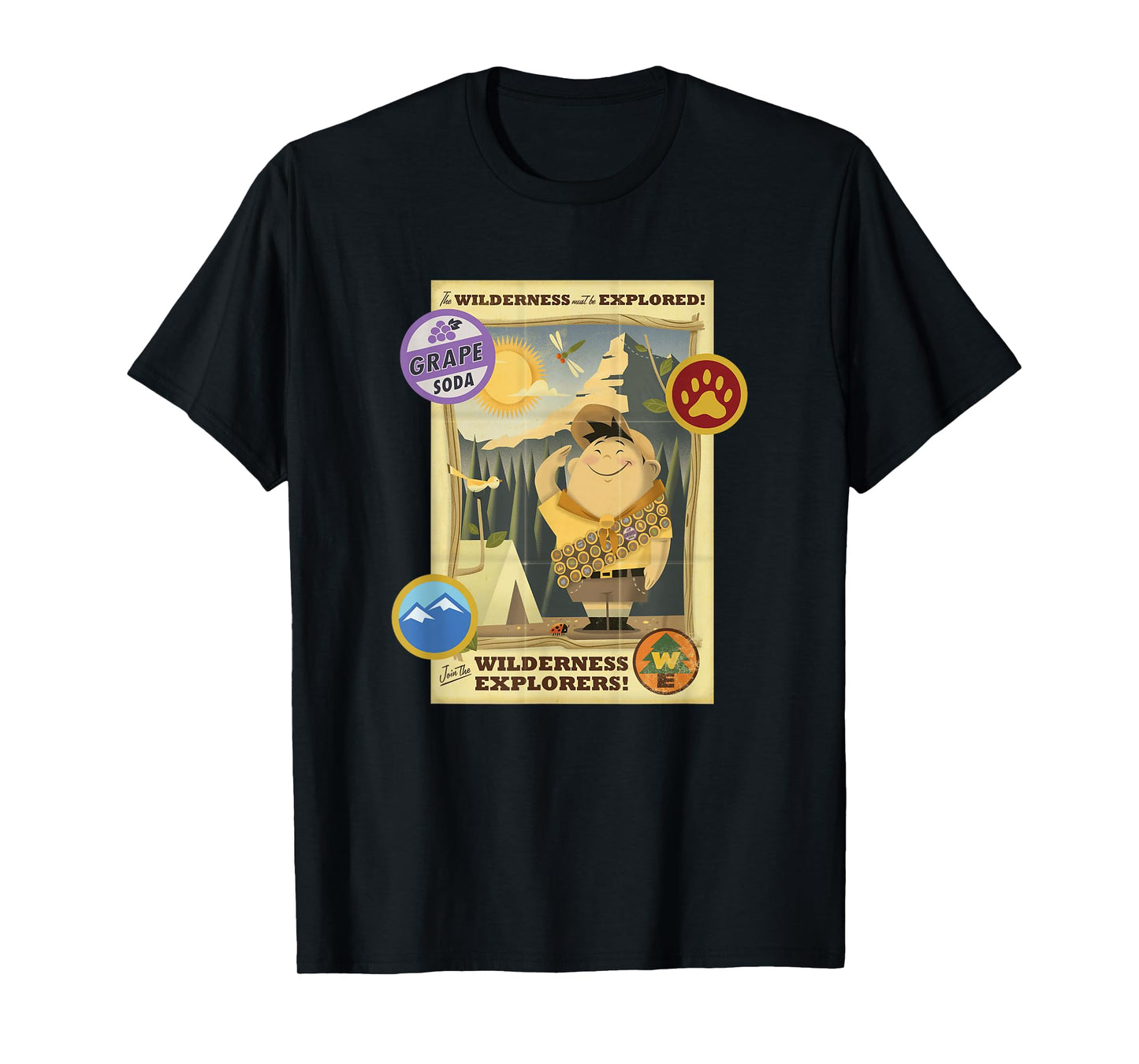 Disney Pixar Up Join The Wilderness Explorers Vintage Poster T-Shirt