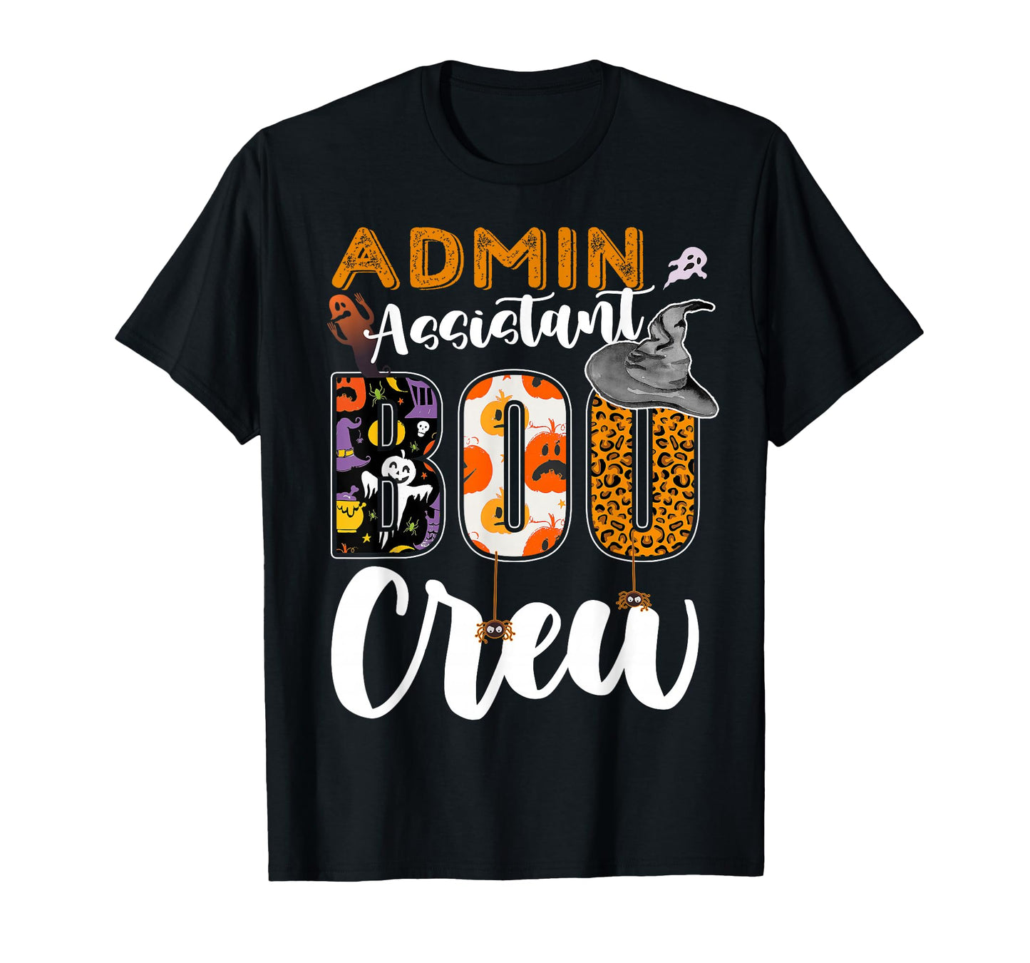 Admin Assistant Boo Crew Halloween Matching Administrative T-Shirt