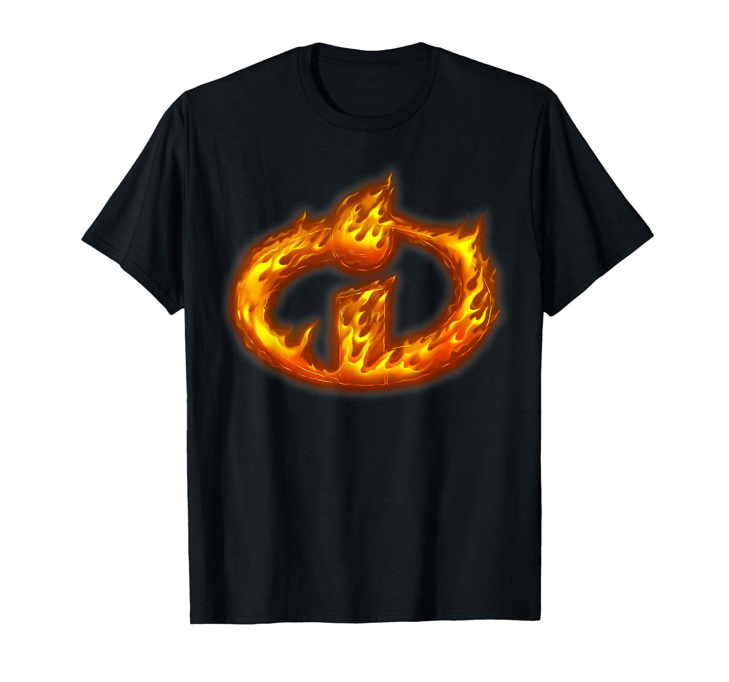 Disney Pixar Incredibles Flaming Hot Logo Graphic T-Shirt T-Shirt