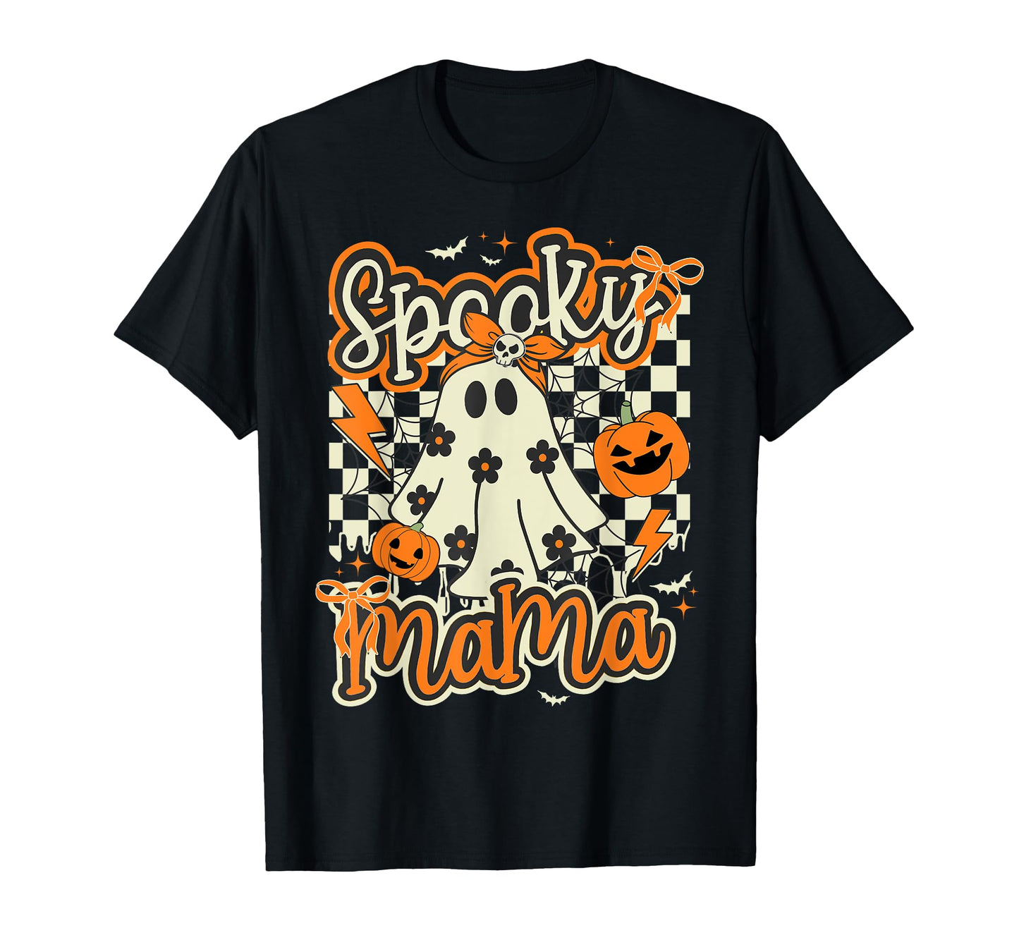 Spooky Mama Shirt Women Ghost Mom Halloween T-Shirt