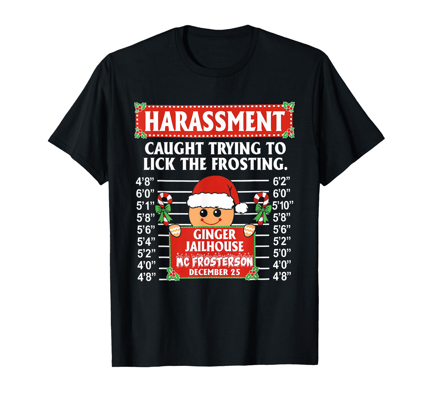 Gingerbread Christmas Licking Frosting Funny Pun T-Shirt