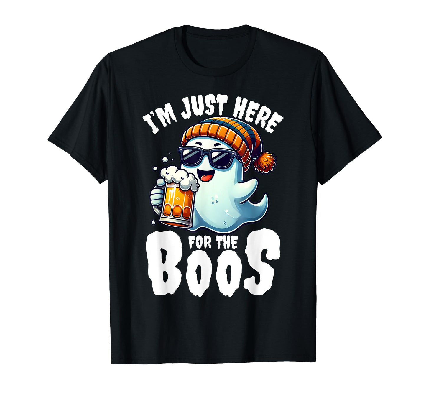 I'm Just Here For The Boos Funny Halloween Drinking Party T-Shirt