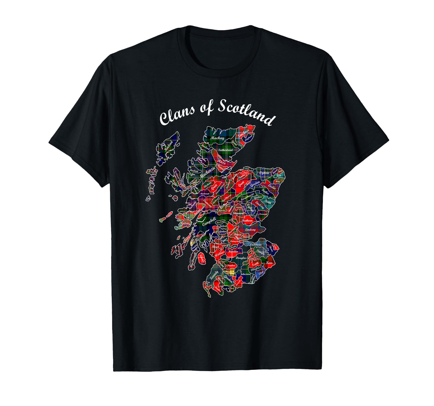 Clans of Scotland Map t-shirt T-Shirt