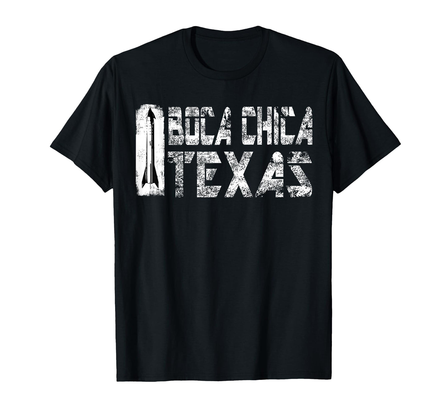 Boca Chica Texas Starship Retro White T-Shirt