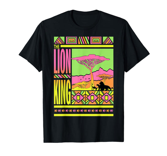 Disney Lion King Retro Geometric Style Poster T-Shirt