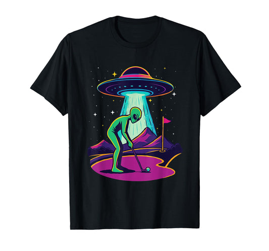 Ufo Aliens Golf - Golf Lover Golfer Golfing T-Shirt