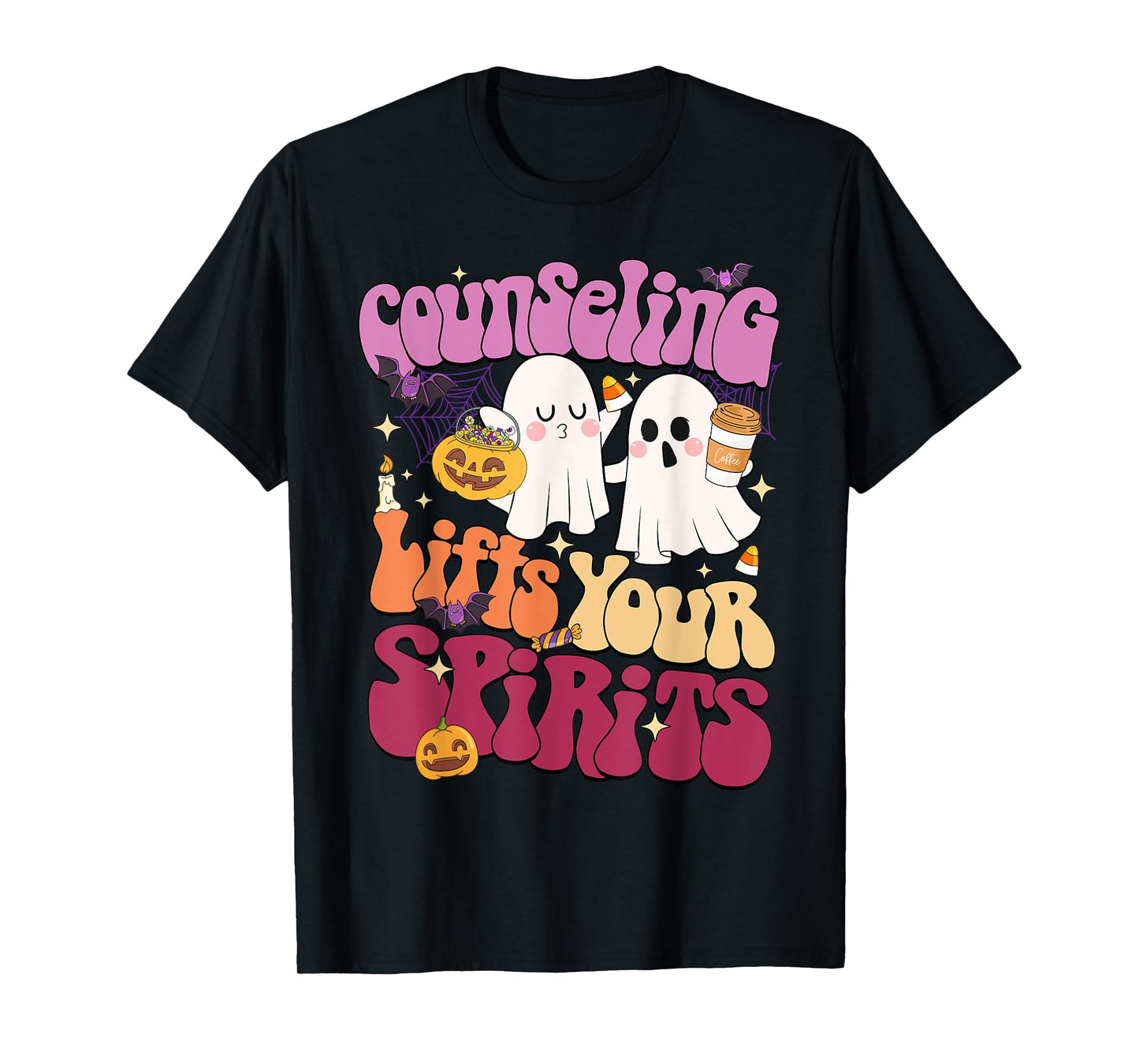 Counseling Lifts Your Spirits School Counselor Ghost T-Shirt
