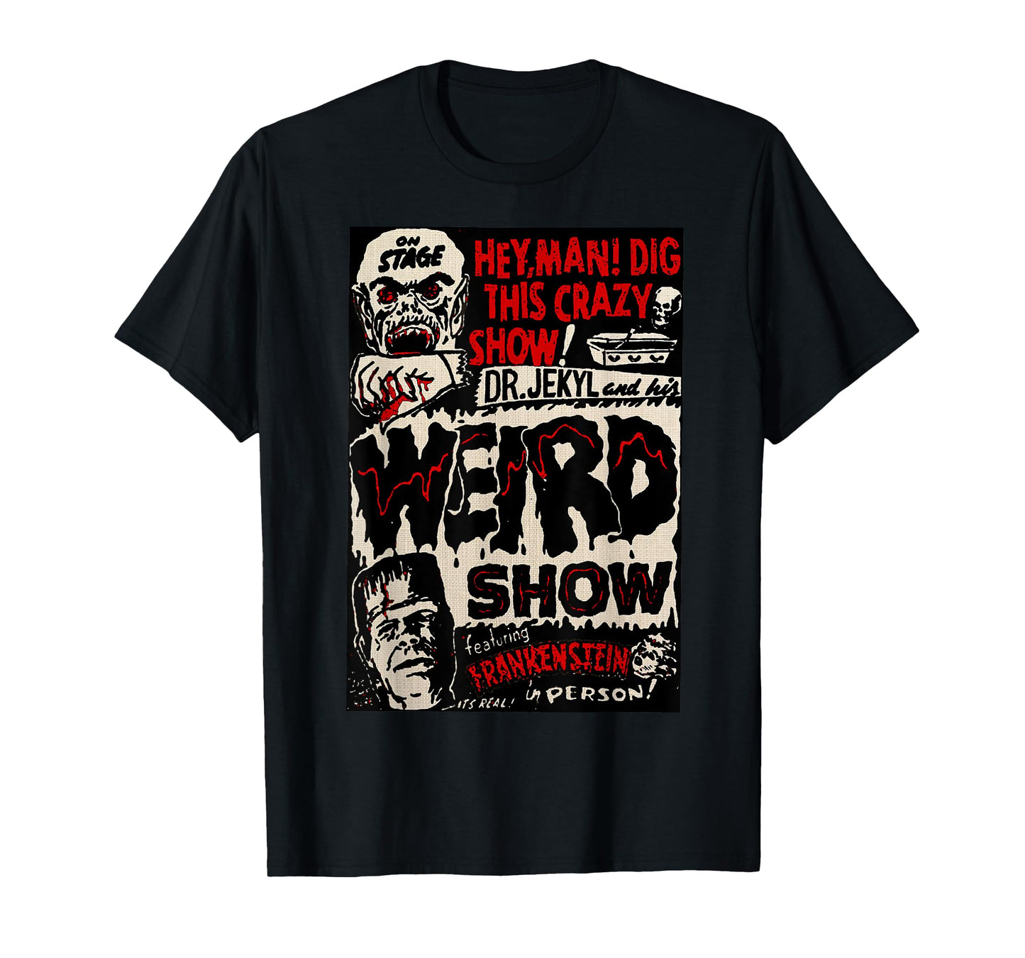 Horror Movie Monster Vintage Halloween Frankenstein T-Shirt Small