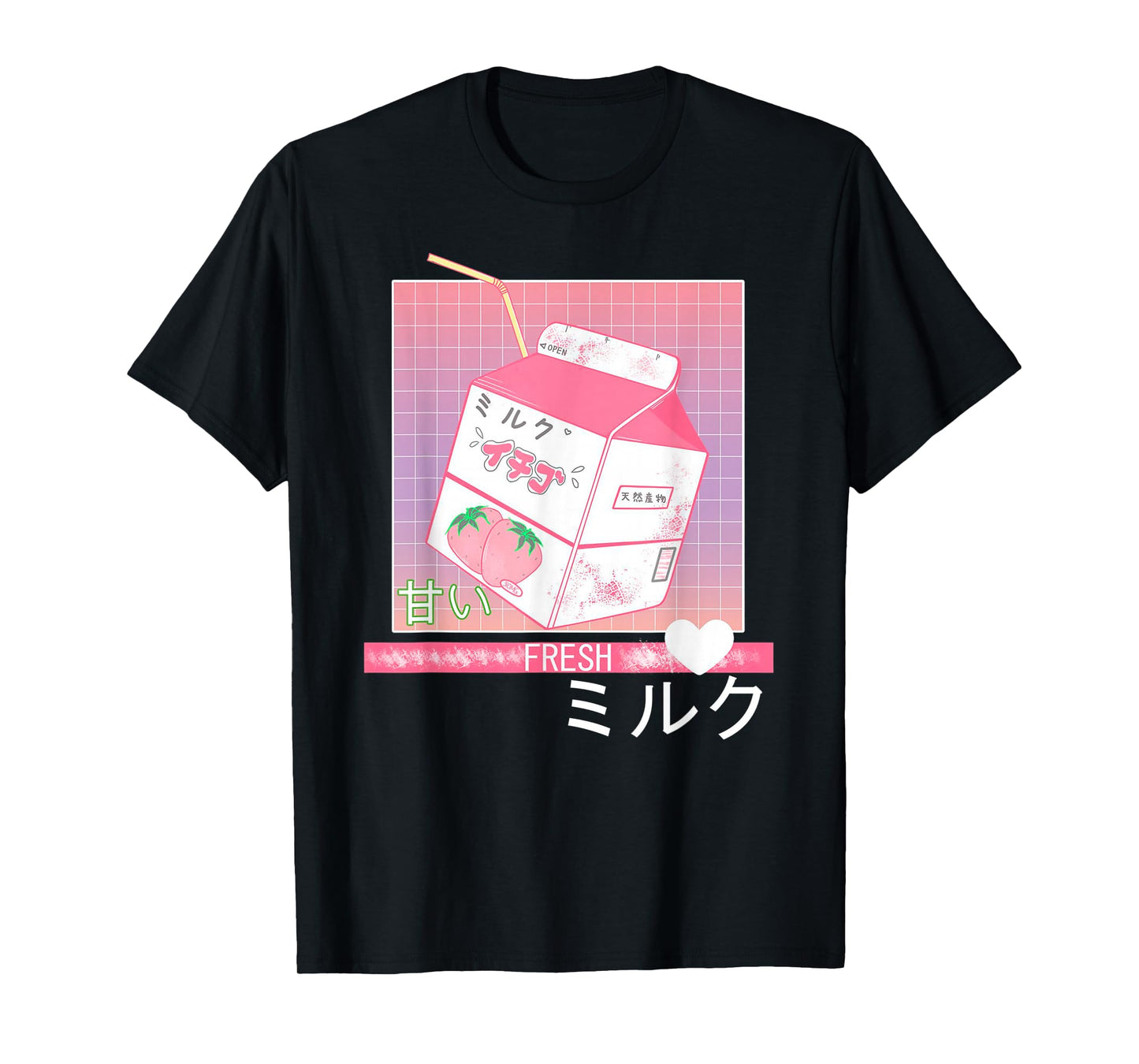 90s Japanese Otaku Stylish Aesthetic Milk T-Shirt T-Shirt