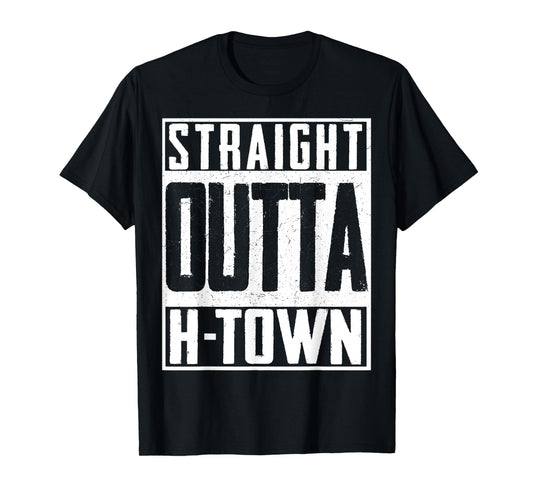 Straight Outta H-Town Houston Pride Patriot T-Shirt