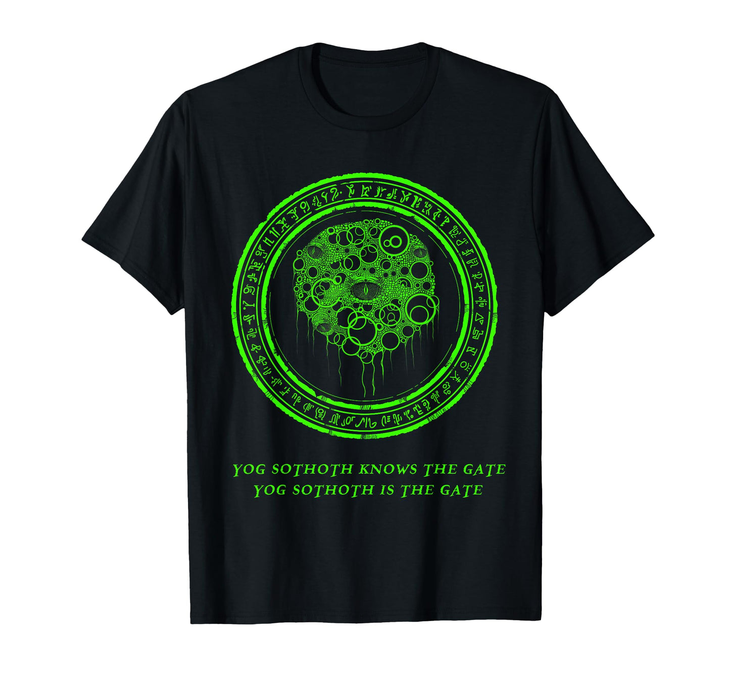 Yog Sothoth Knows the gate, horror design T-Shirt