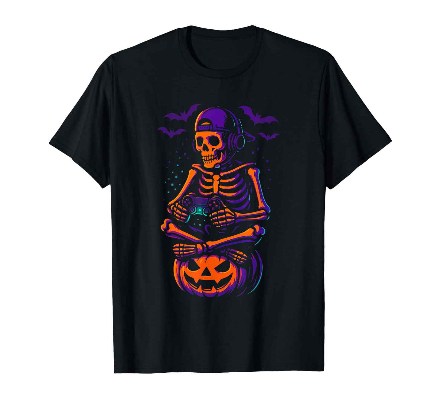 Gamer Halloween – Video Game Skeleton with Controller T-Shirt