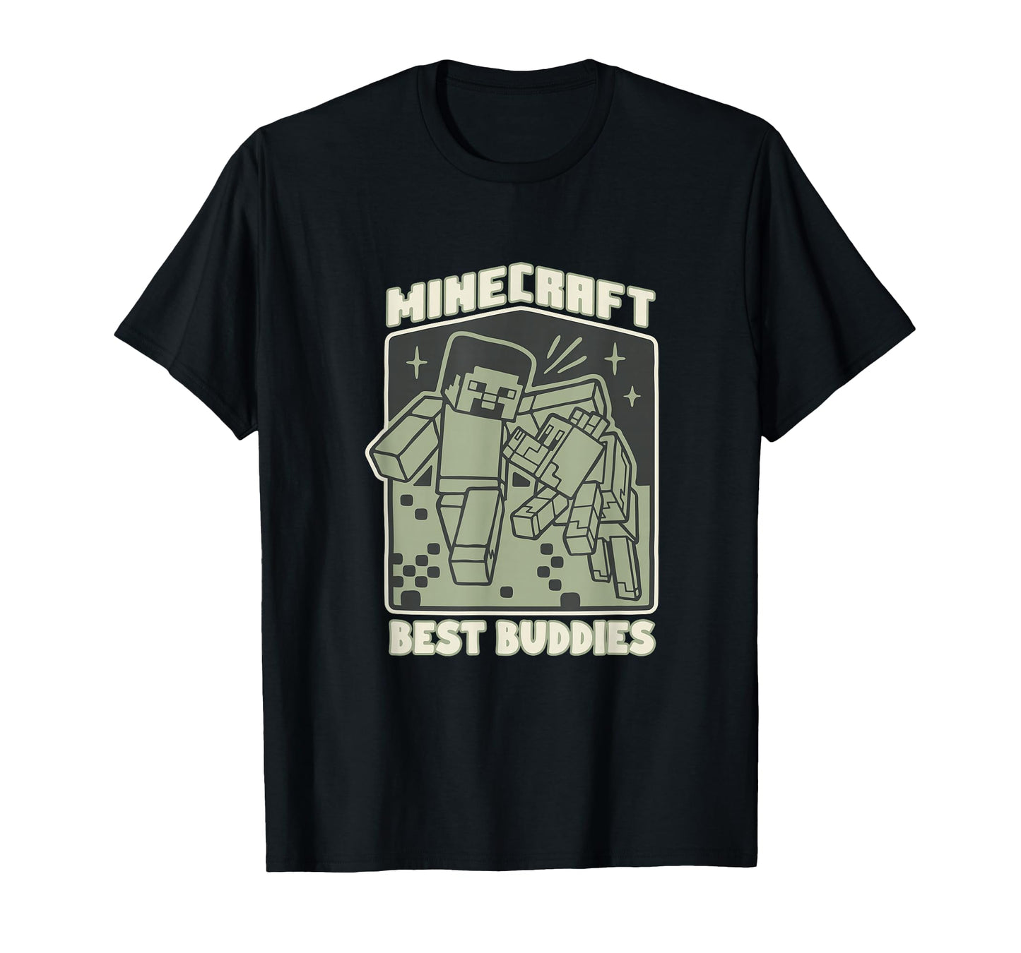 Minecraft Steve and Dog Best Buddies T-Shirt