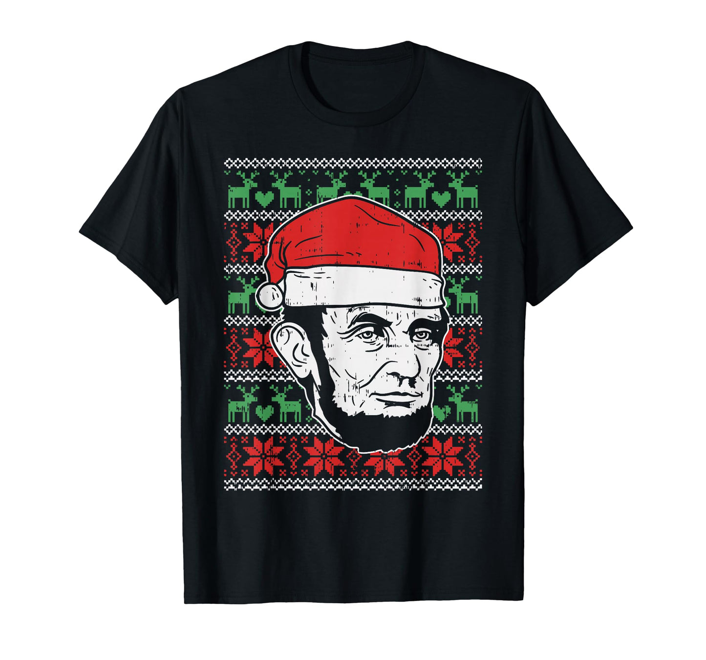 Ugly Christmas Abe Shirt Abraham Lincoln Santa Patriot Gift T-Shirt