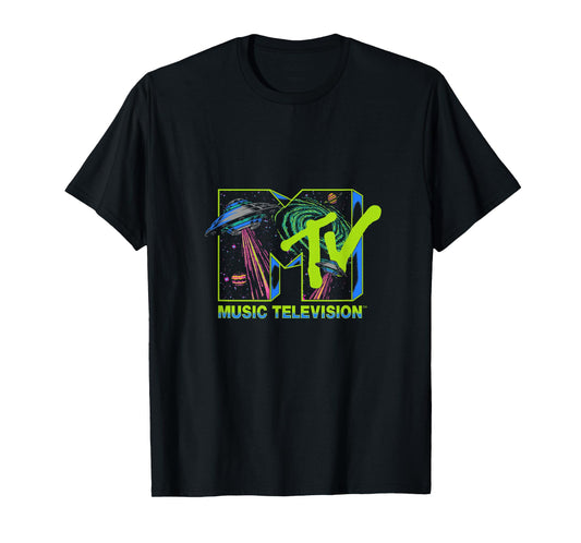 MTV Music Television Alien Invasion UFO T-Shirt