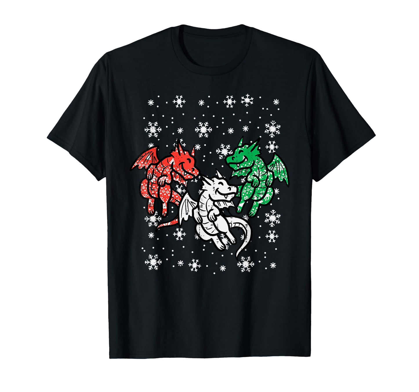 Christmas Dragons Funny Mythical Animal Men Women Kids T-Shirt