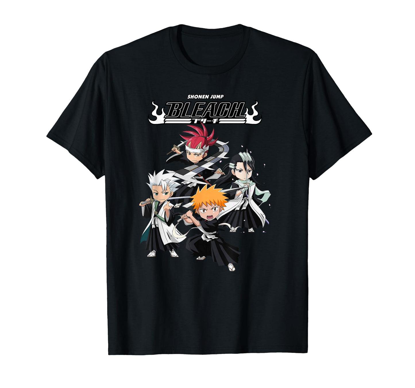 Bleach Super Group Chibi Fight Pose Anime T-Shirt