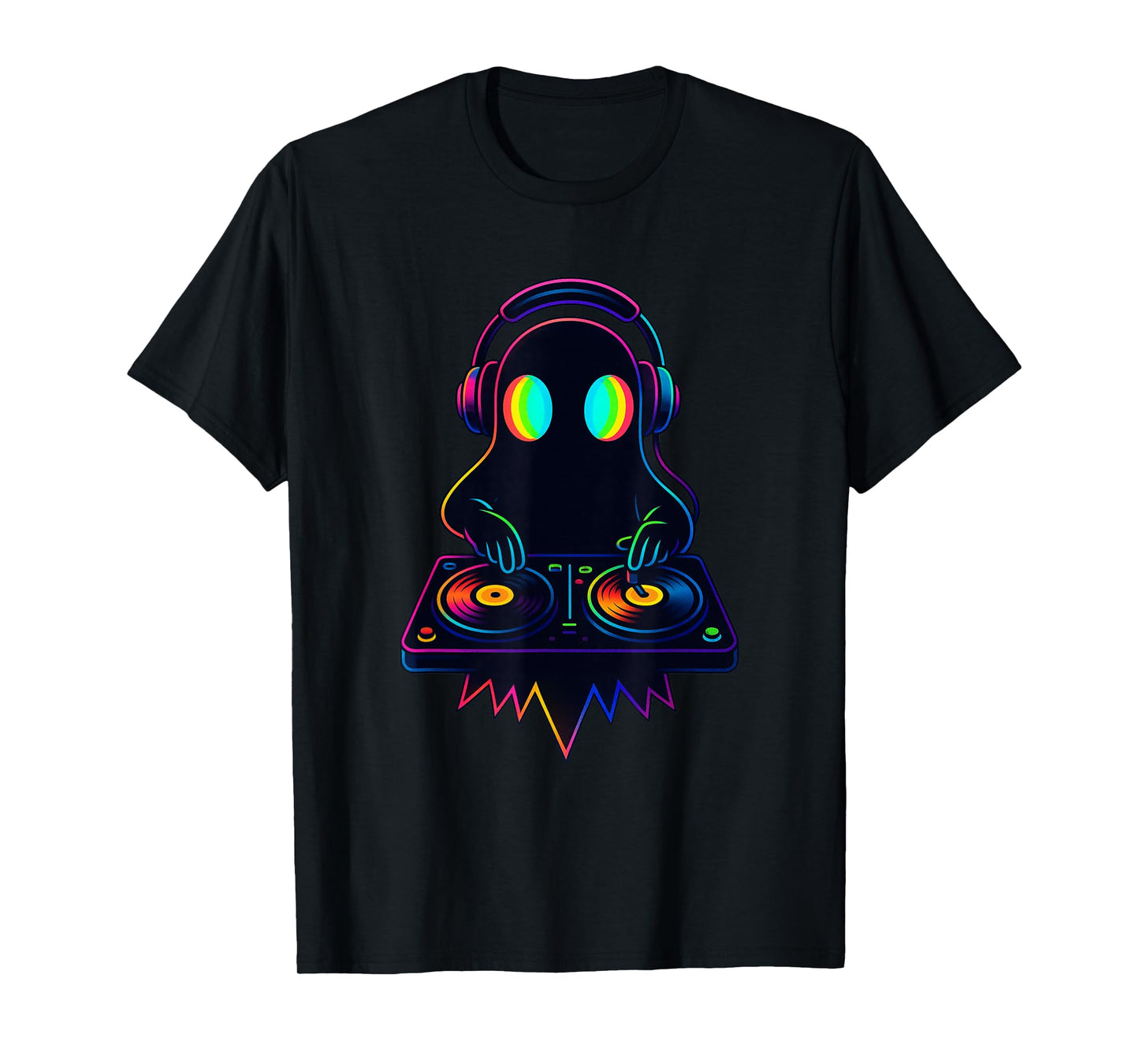 Ghost Trippy Vaporwave Electro Techno EDM Halloween Rave T-Shirt