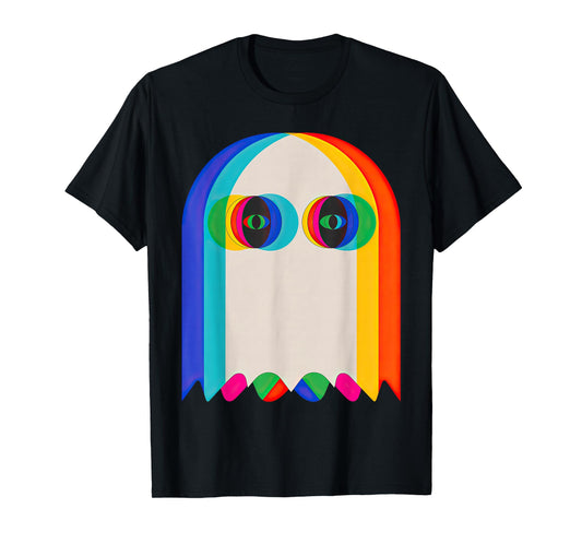 Ghost Trippy Vaporwave Halloween Techno Rave EDM T-Shirt