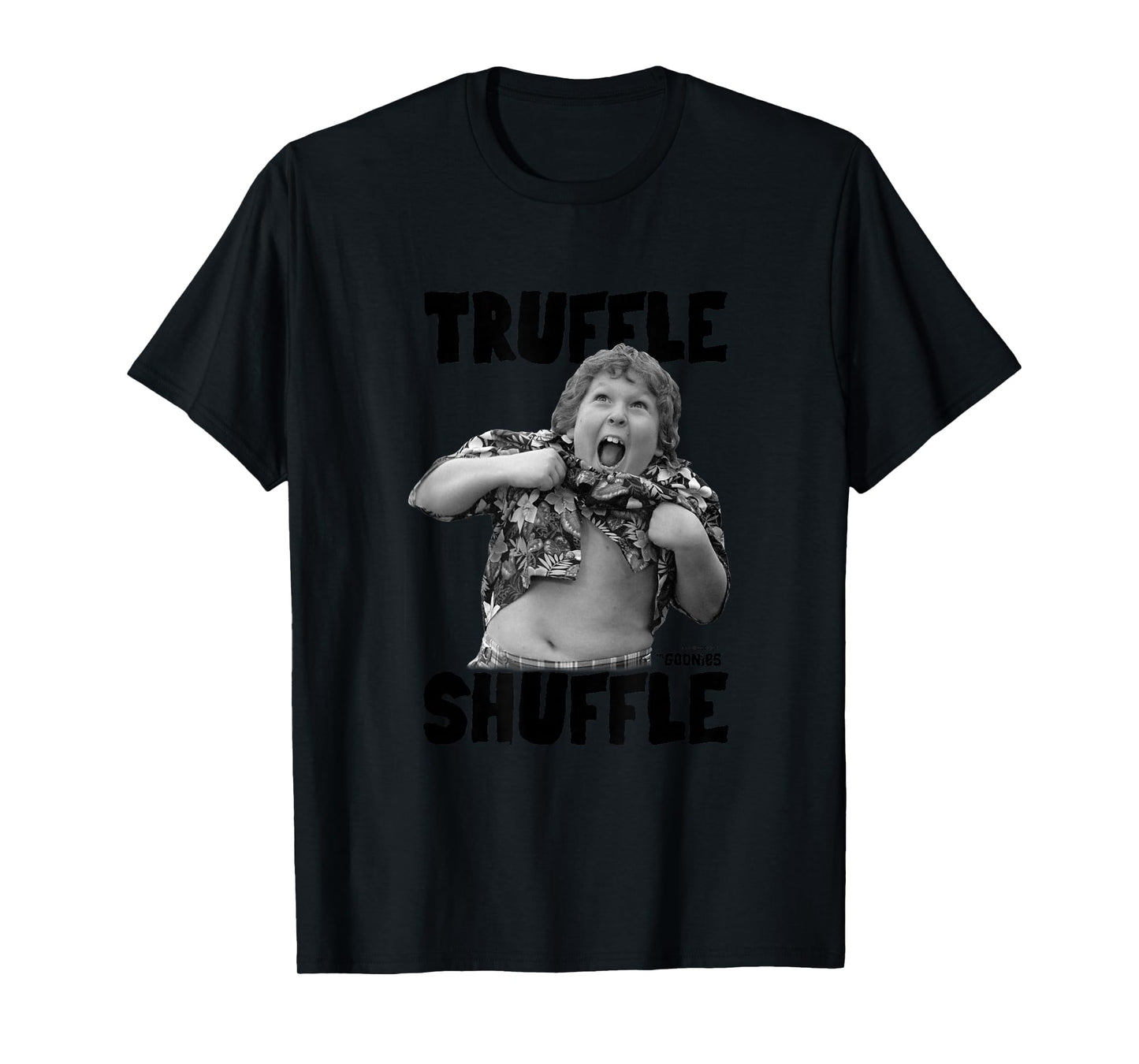 The Goonies Black and White Truffle Shuffle Photo Movie T-Shirt